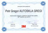 Autofolie - Certifikát prodejce a aplikátora